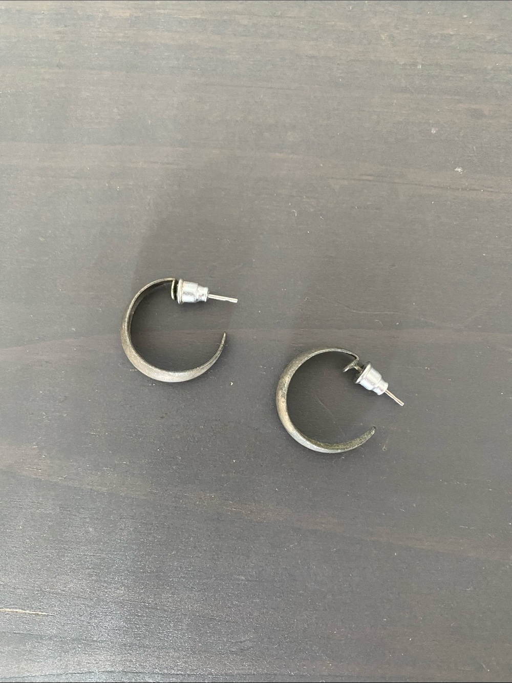 Small Crescent Hoop Earrings